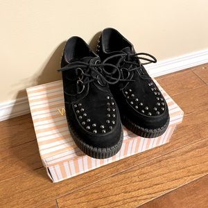 Black Suede Creepers with Studs